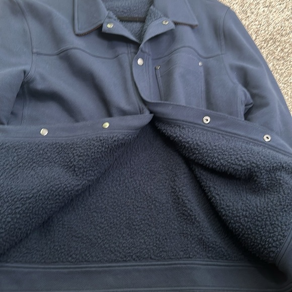 Banana Republic navy blue jacket snap closure fleece inside great condition - Picture 7 of 9